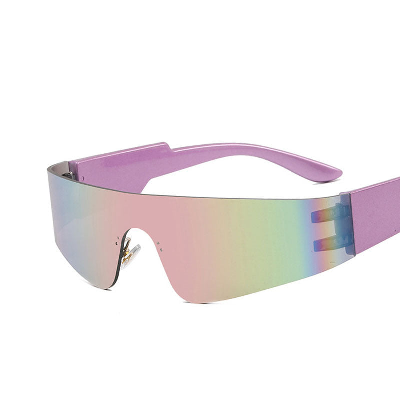 Rimless Futuristic Ladies Sports Sunglasses