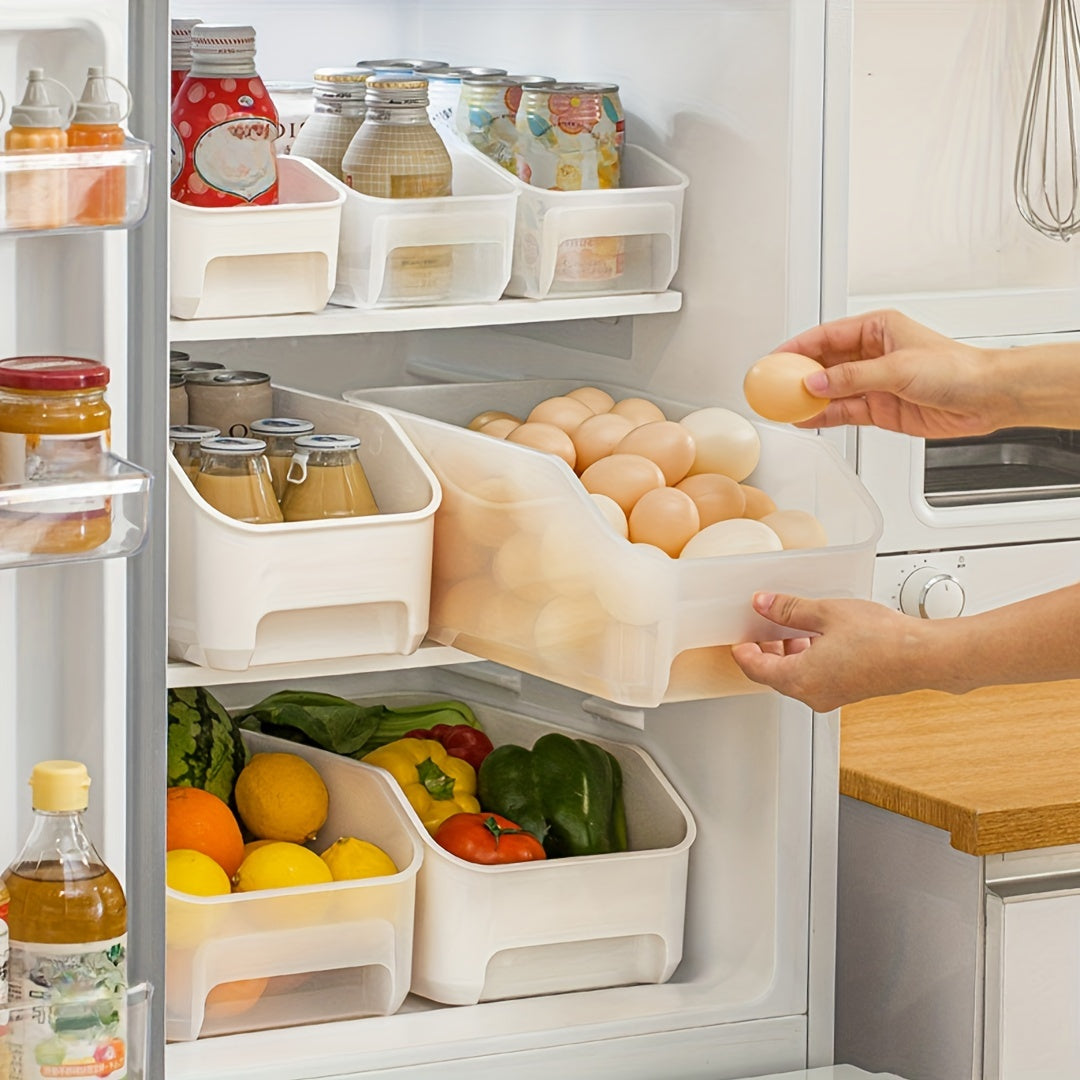3pcs Refrigerator Storage Box Drawer Transparent Freezer Crisper