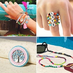 5000pcs 24 Colors Glass Rice Bead Set DIY Jewelry Making Materials