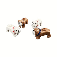 6pcs Mini French Bulldog Dog Building Blocks DIY Toy Collar Christmas Gift