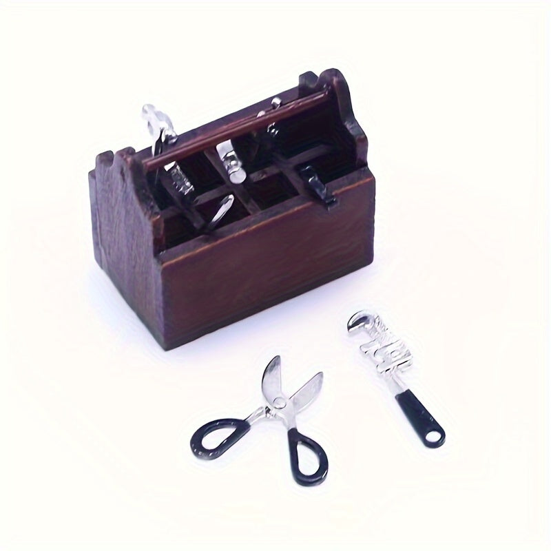 Mixed Metal Alloy Dollhouse Tool Set for DIY Scenes