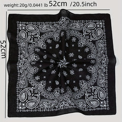 Paisley Print Bandana Hip hop Square Scarf Head Wraps Turban