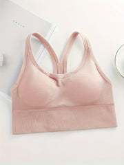 5pcs Sports Bras Cut Out Breathable Push Up Shockproof Women's Lingerie
