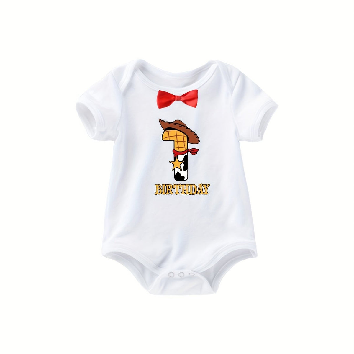 Baby Boys Birthday Onesie Short Sleeves Soft Comfortable Breathable
