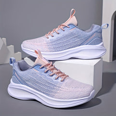 Women's Ombre Lace-up Mesh Sneakers Lightweight Athletic Shoes