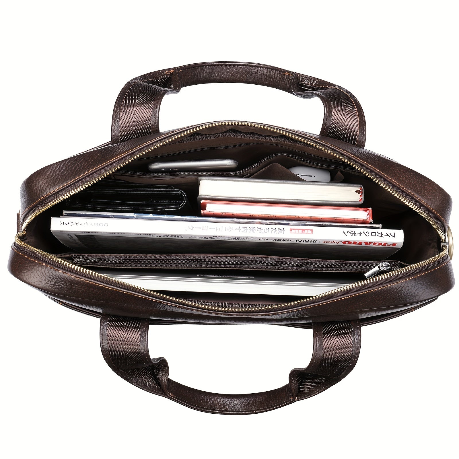 Vintage Leather Laptop Bag Business Briefcase