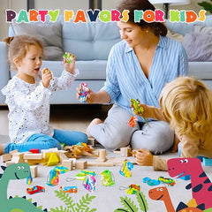 24 PCS Mini Dino Pop Fidget Toys Keychain Classroom Prizes Boys And Girls