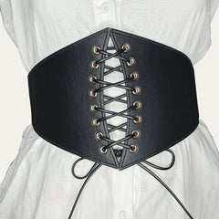 Women Corset Belt Wide Elastic Tie Belt For Dress
