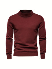 Men's Casual Warm Stand Collar Pullover Sweater