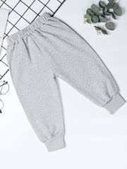 Girls' Smile Face Embroidered Jogger Sweatpants