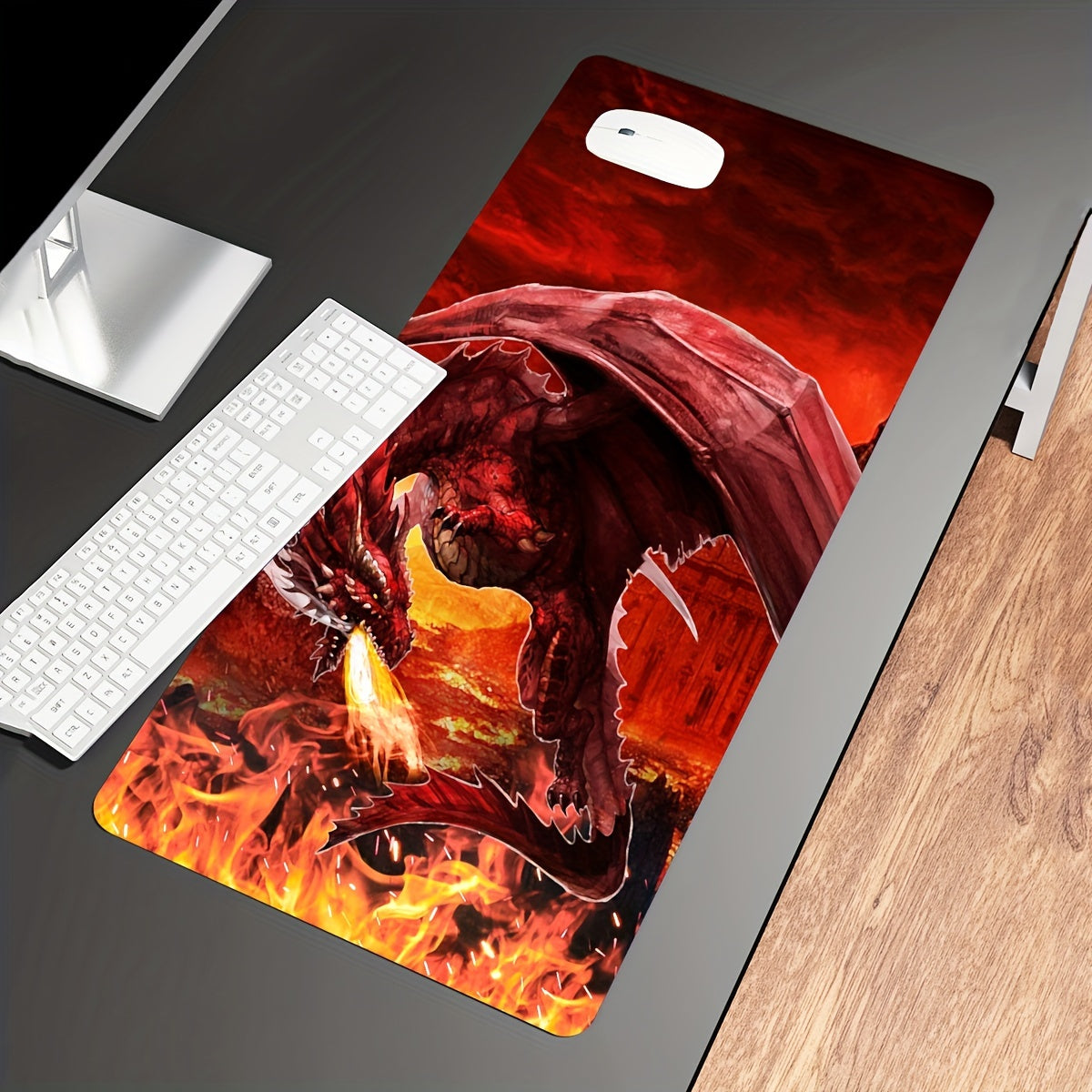 Dragon Pattern Desk Mat Oversized Gaming Mouse Pad Office Desk Pad