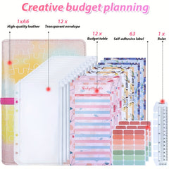 A6 PU Leather Budget Planner Set