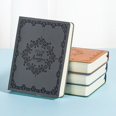 1PC 360 Page Leather Bound Notebook Retro Pattern PU Diary Stationery