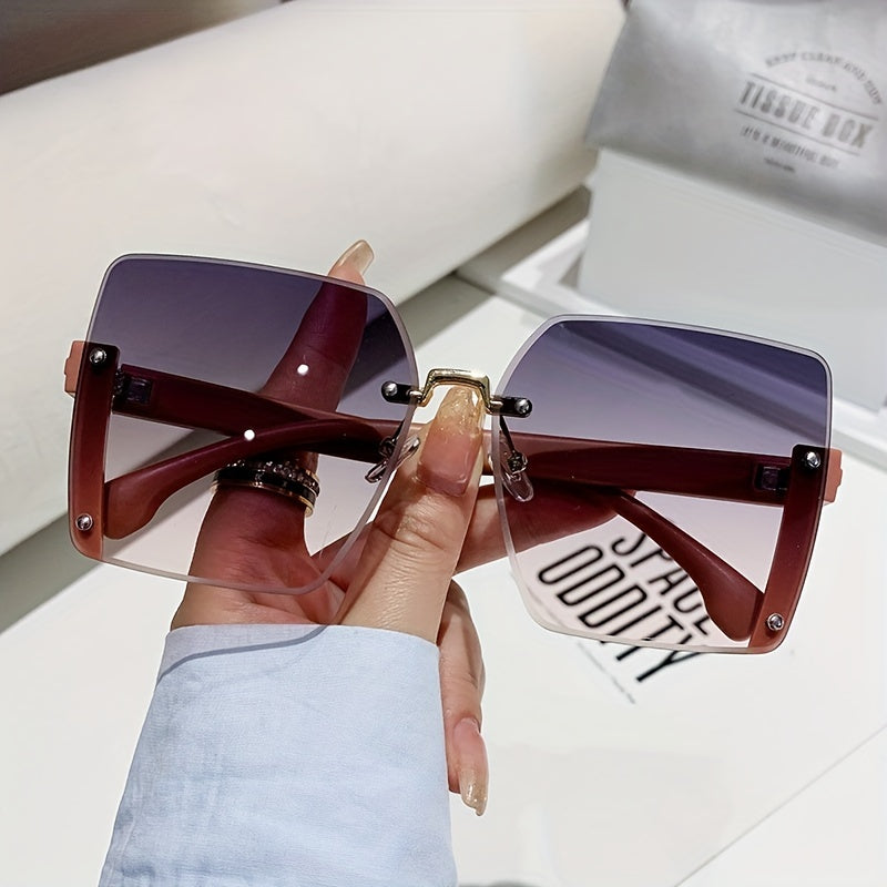 Rimless Sunglasses Gradient Glasses UV400