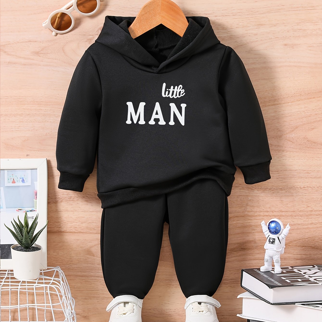 Baby LITTLE MAN Print Casual Outfit Set