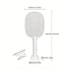 Standable Mosquito Swatter with Base for Indoor and Outdoor Use