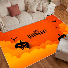 Halloween Pumpkin Bat Pattern Carpet for Living Rooms Bedrooms