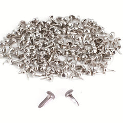 100pcs Mini Metal Pad Fasteners DIY Crafts Colorful Round Two Pin Mushroom Nails