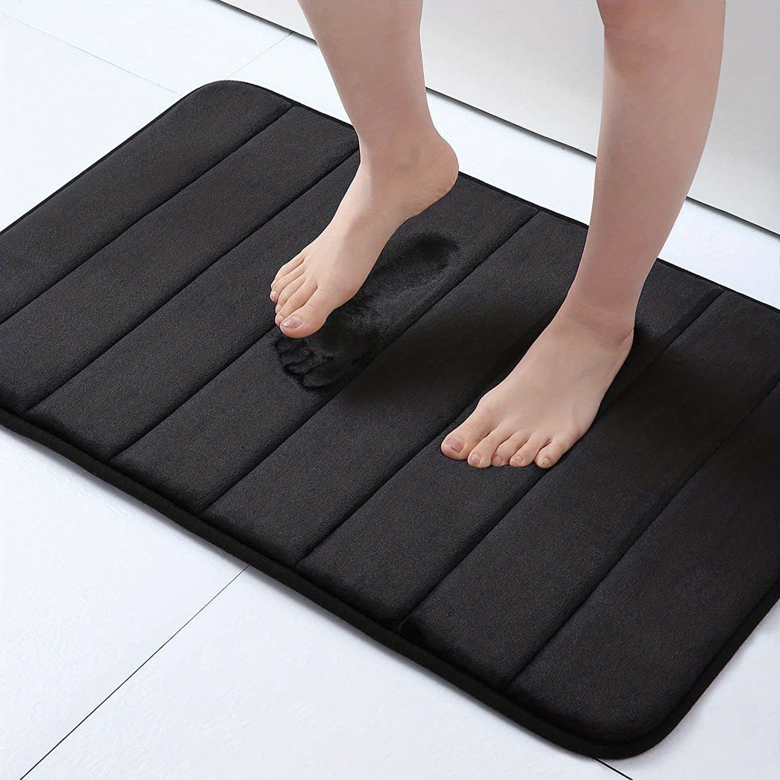 Memory Foam Bath Mat Non Slip Thick Soft Water Absorbent Quick Dry Bathroom Rug