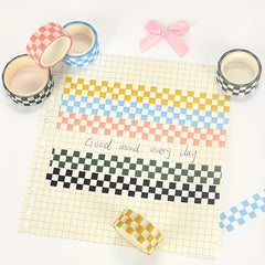 5 Rolls Plain Washi Tape Set DIY Material Sticker Scrapbooking