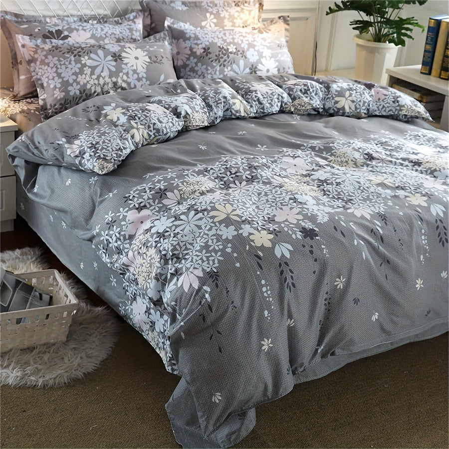 Small Floral Print Duvet Cover Set