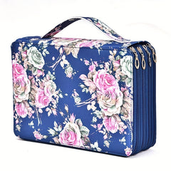 Canvas Shockproof Pencil Bag with Double Zipper