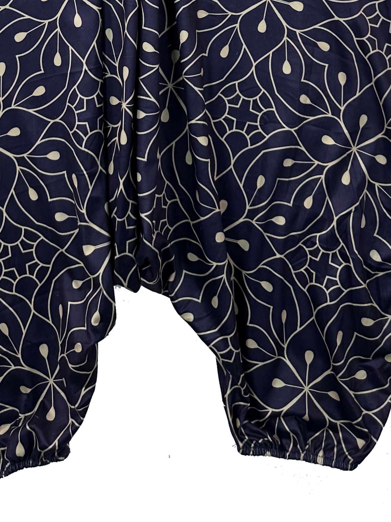  Floral Print V Neck Harem Jumpsuit