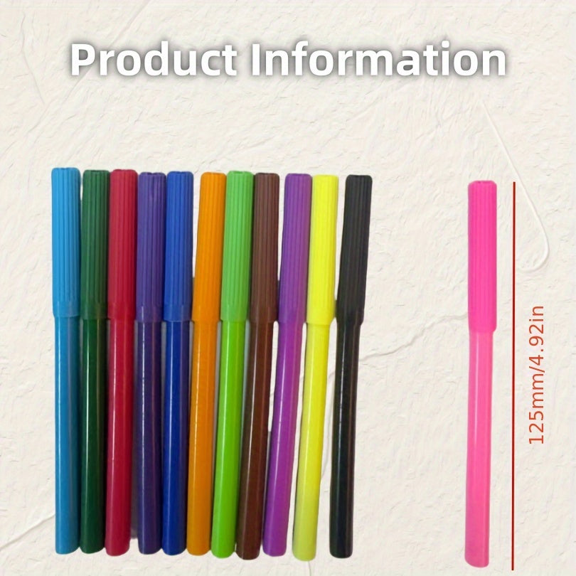12 Watercolor Pens Set Washable Office Marker Art Supplies
