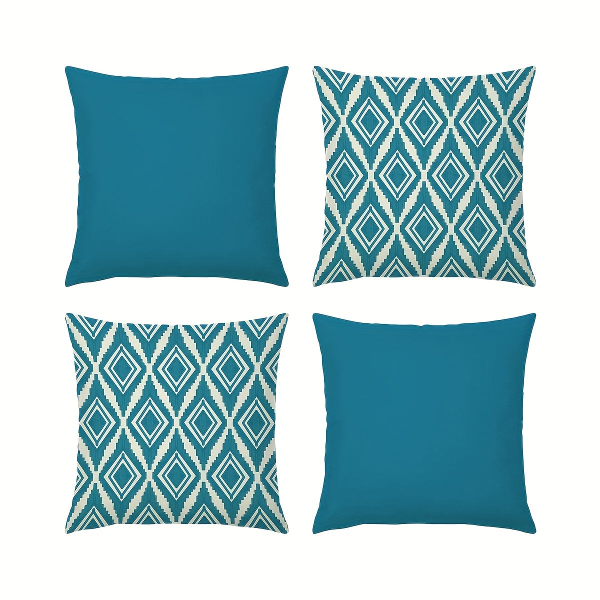 4pcs Geometric Linen Throw Pillow Covers Printed Throw Pillowcase