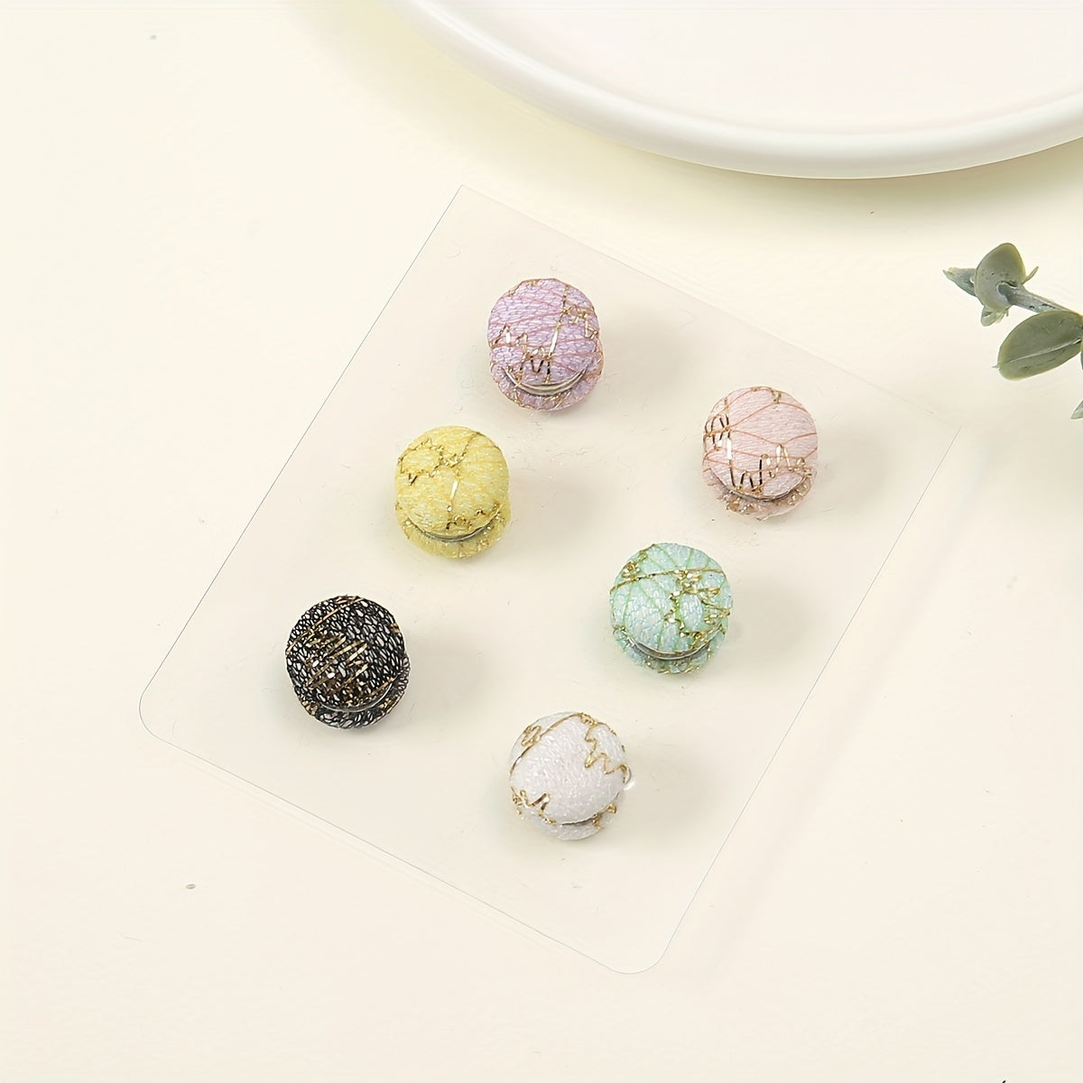 6pcs Candy Hijab Magnetic Pins Sequin Strength Magnetic Scarf