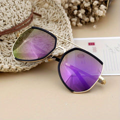 Y2K Colorful Reflective Lens Sunglasses Sun Protection