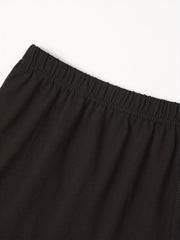 2 Pack Plus Size Ruffle Trim Stretch Shorts Set