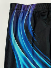  Ombre Striped High Rise Skinny Leggings