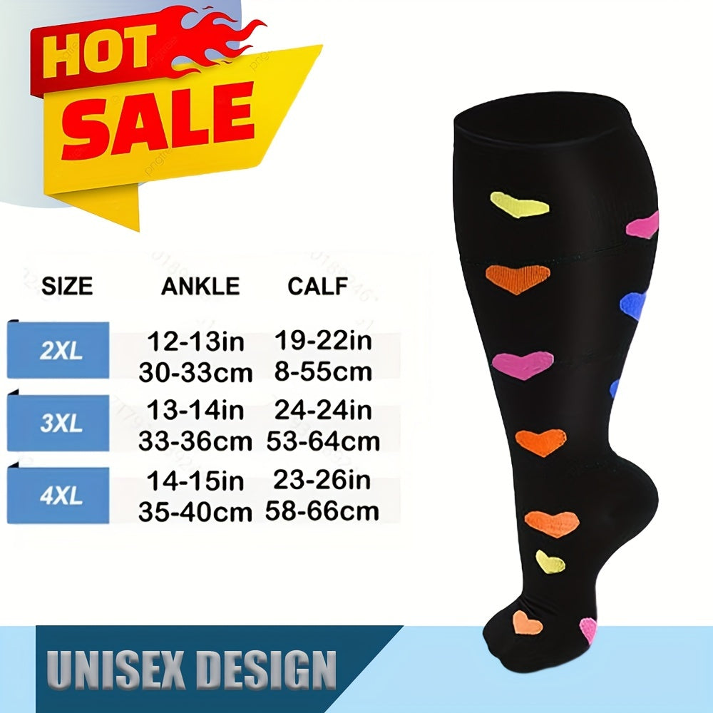 Men's Compression Sport Socks - Moisture Wicking - 4 Pair Set