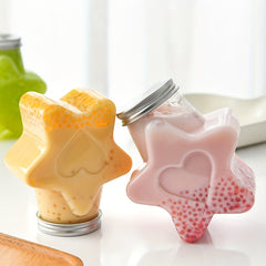17oz Transparent Star Milk Tea Juice Bottle BPA-Free