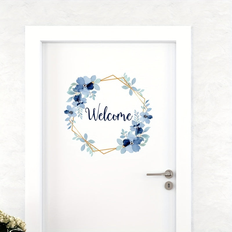 Welcome Sign PVC Wall Sticker Front Door Entrance Decoration Self Adhesive Decal