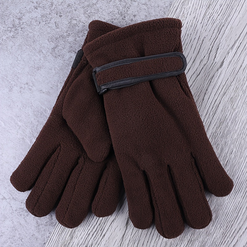 Warm Fleece Outdoor Cycling Gloves Thickened Windproof Ski Gloves