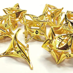 7pcs Hollow Flower Dice Polyhedral Dice Mini Dice For Game Entertainment