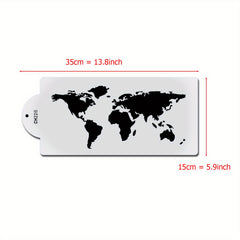 Map Shape Cake Stencil 14 X 35cm Cake Decorating Stencils Mold
