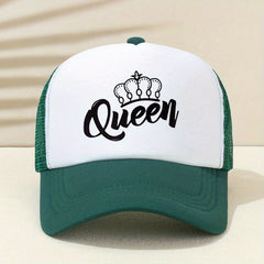 Queen Crown Trucker Hat Mesh Breathable Baseball Cap Casual Dad Hats