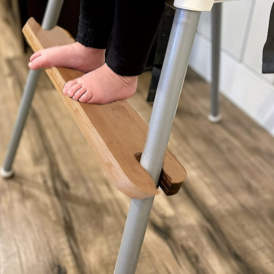 Adjustable Bamboo Baby High Chair Footrest