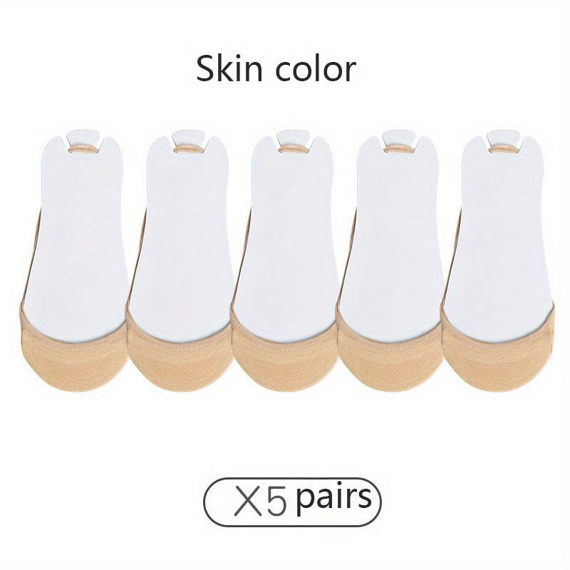 5 Pairs Half Palm Slingback Socks Women's Stockings