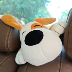 Brown Puppy Plush Toy Soft Fluffy Texture Collectible Model