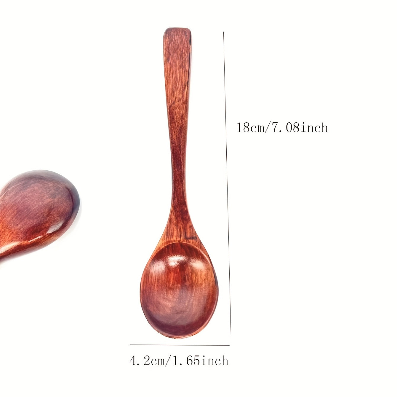4pc Modern Reusable Wooden Spoons Set for Dinner Coffee Milk