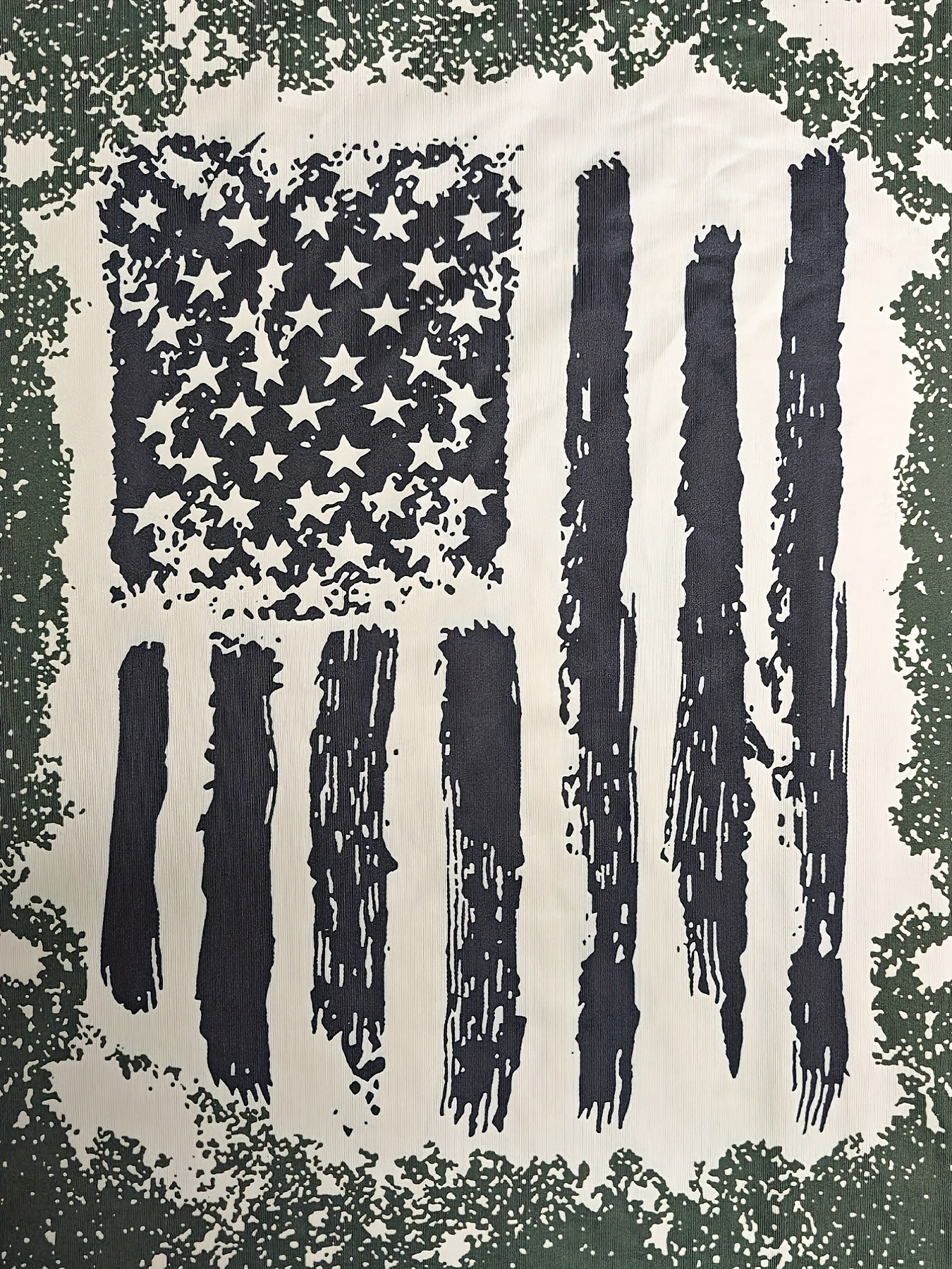 Flag Print Round Neck Tank Top Women's Plus