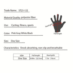 Breathable Cycling Driving Gloves - UV Protection Slipproof Short Summer Gloves