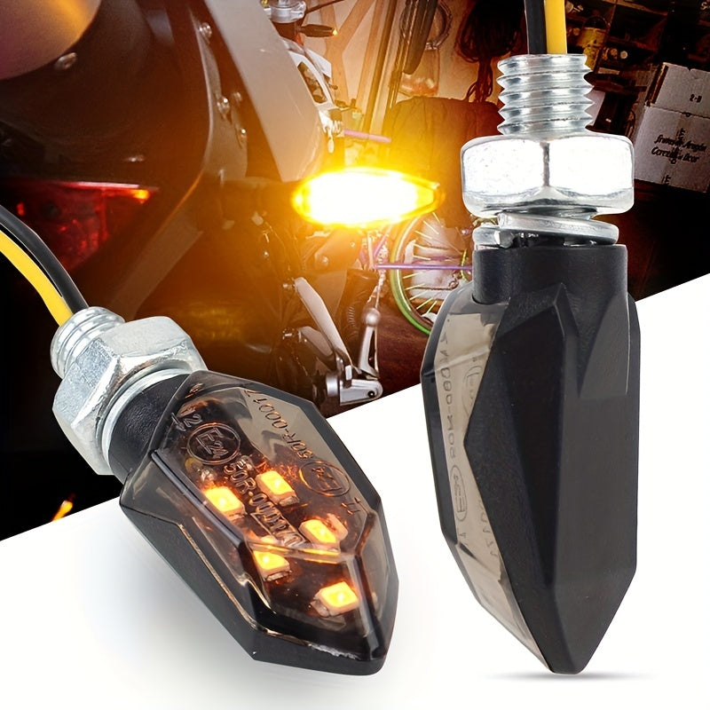 2pcs Mini Smoke Lens Turn Signal Indicator DIY Biking Lamps Light