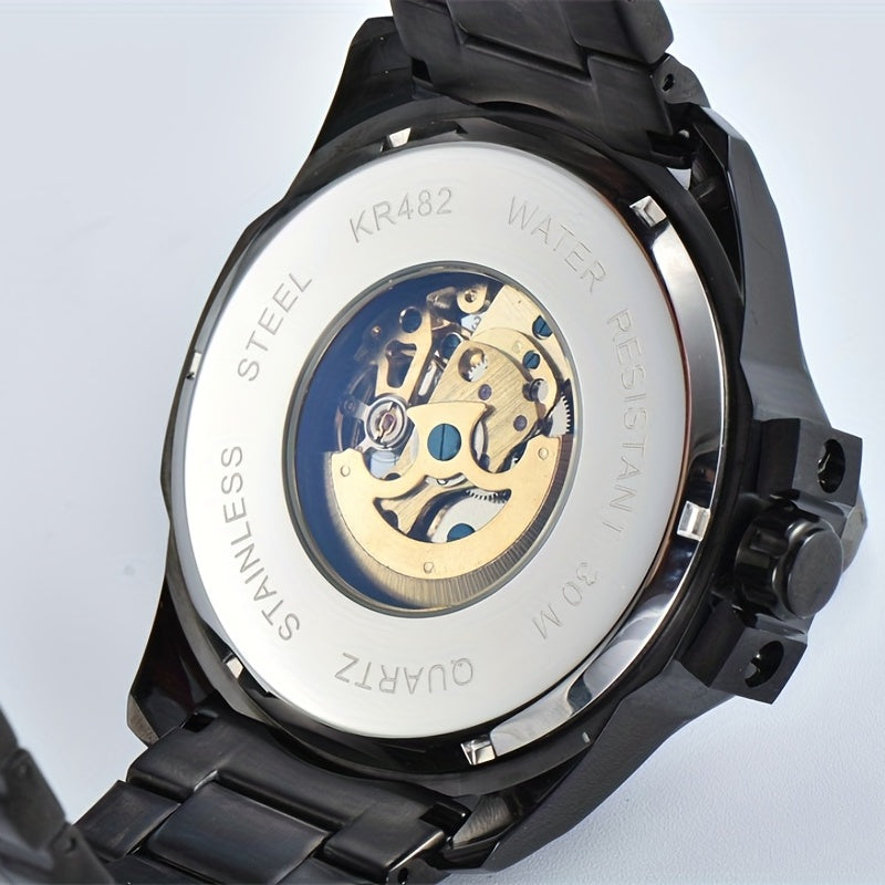 KUERST Steel Strap Automatic Mechanical Waterproof Business Watch