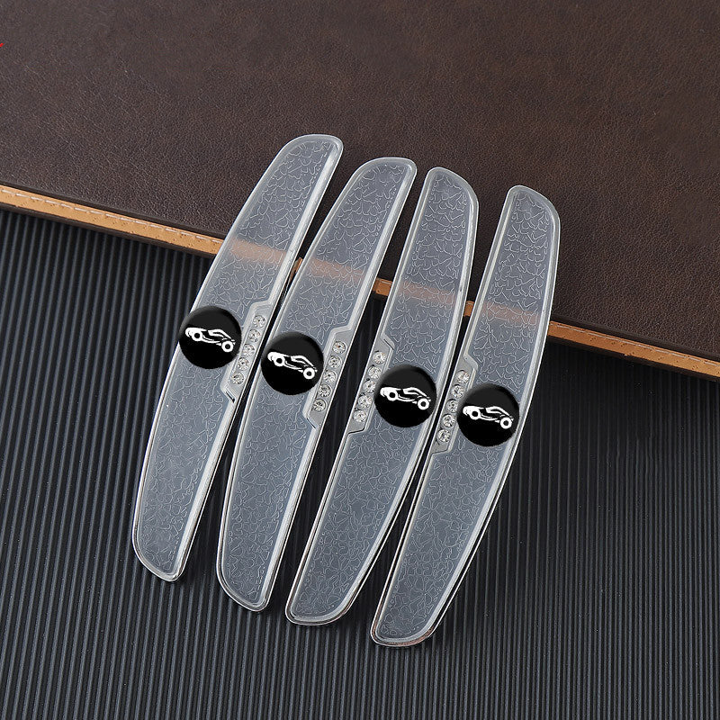 4Pcs Car Side Door Edge Guards Protector Luminous Scratch Guard Sedans Truck SUV