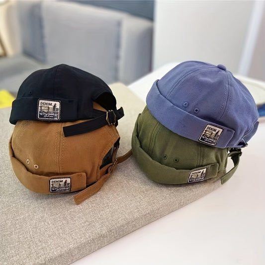 Men's Melon Leather Hat Beanie Hat